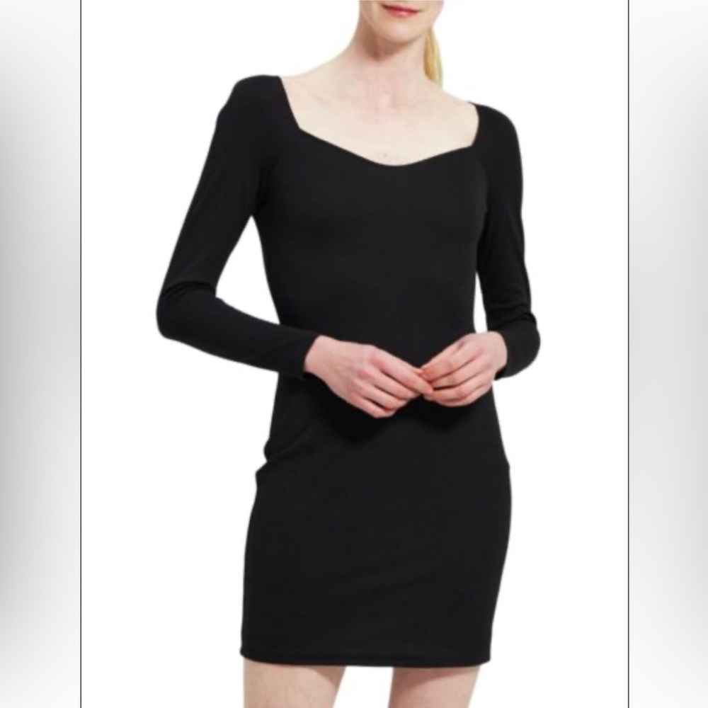 Theory Black Long Sleeve Dress